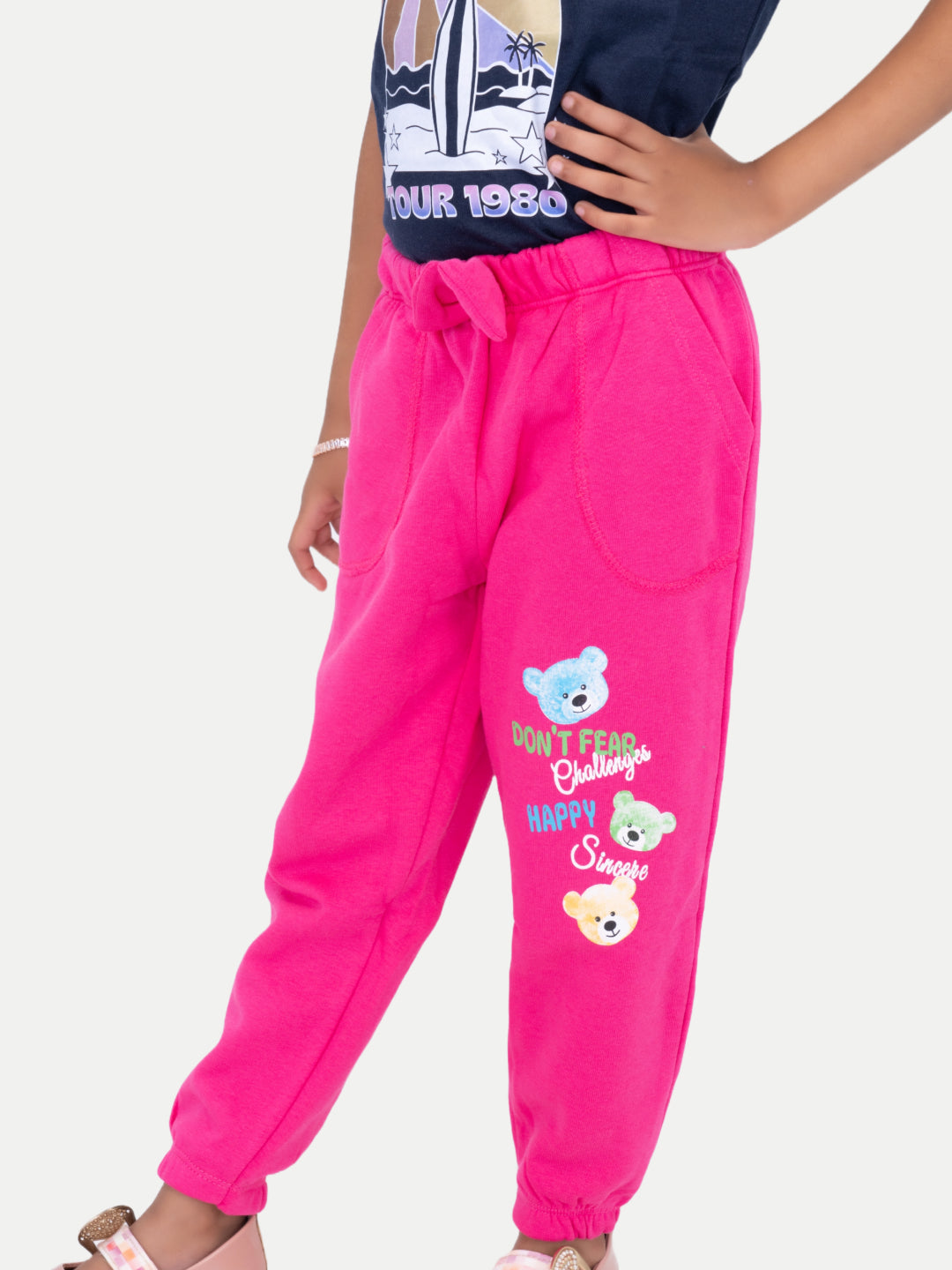 Radprix Kid Girls Pink Printed Joggers