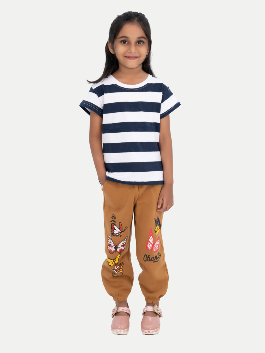 Radprix Kid Girls Brown Printed Joggers