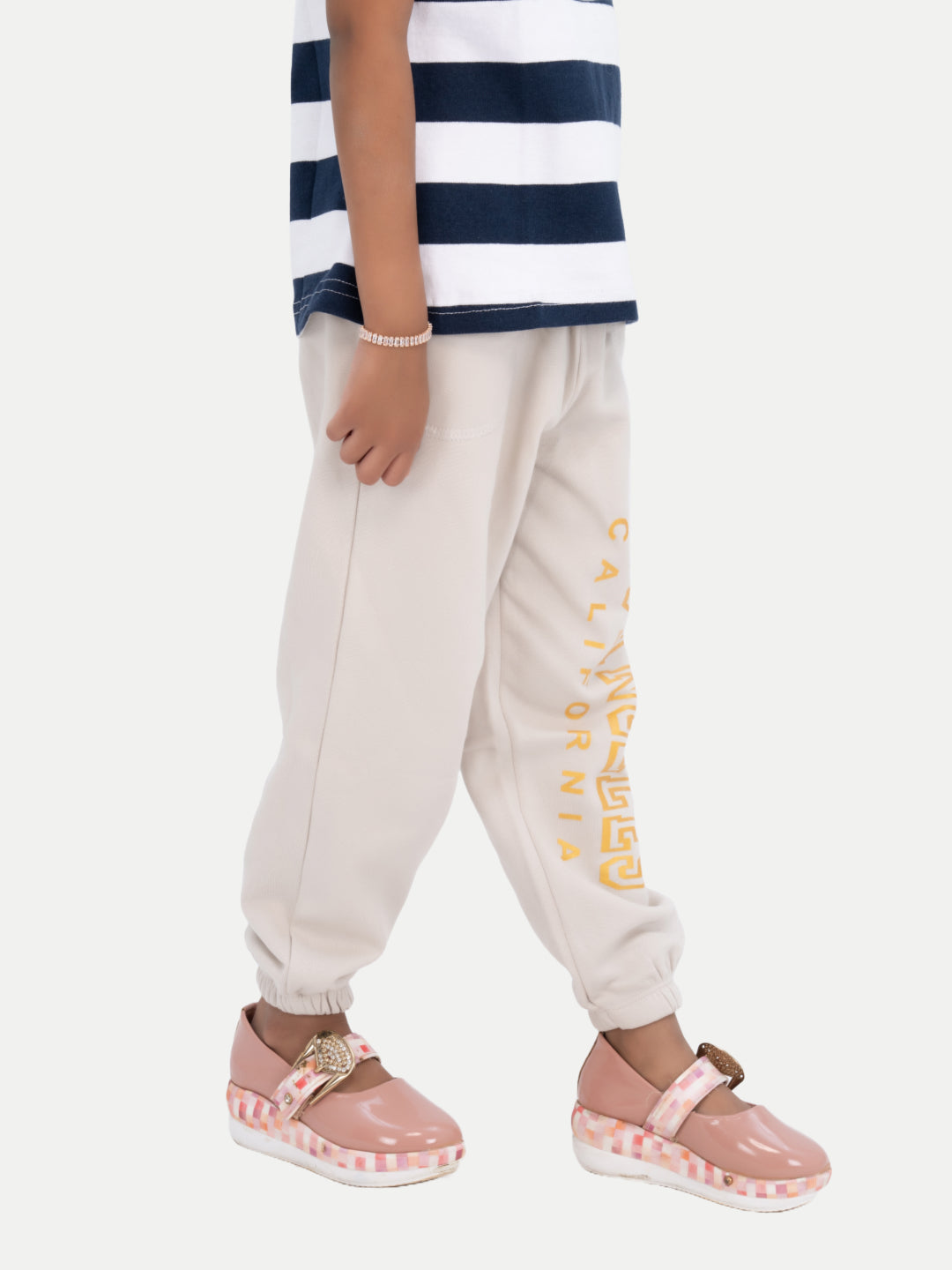 Radprix Kid Girls White Printed Joggers