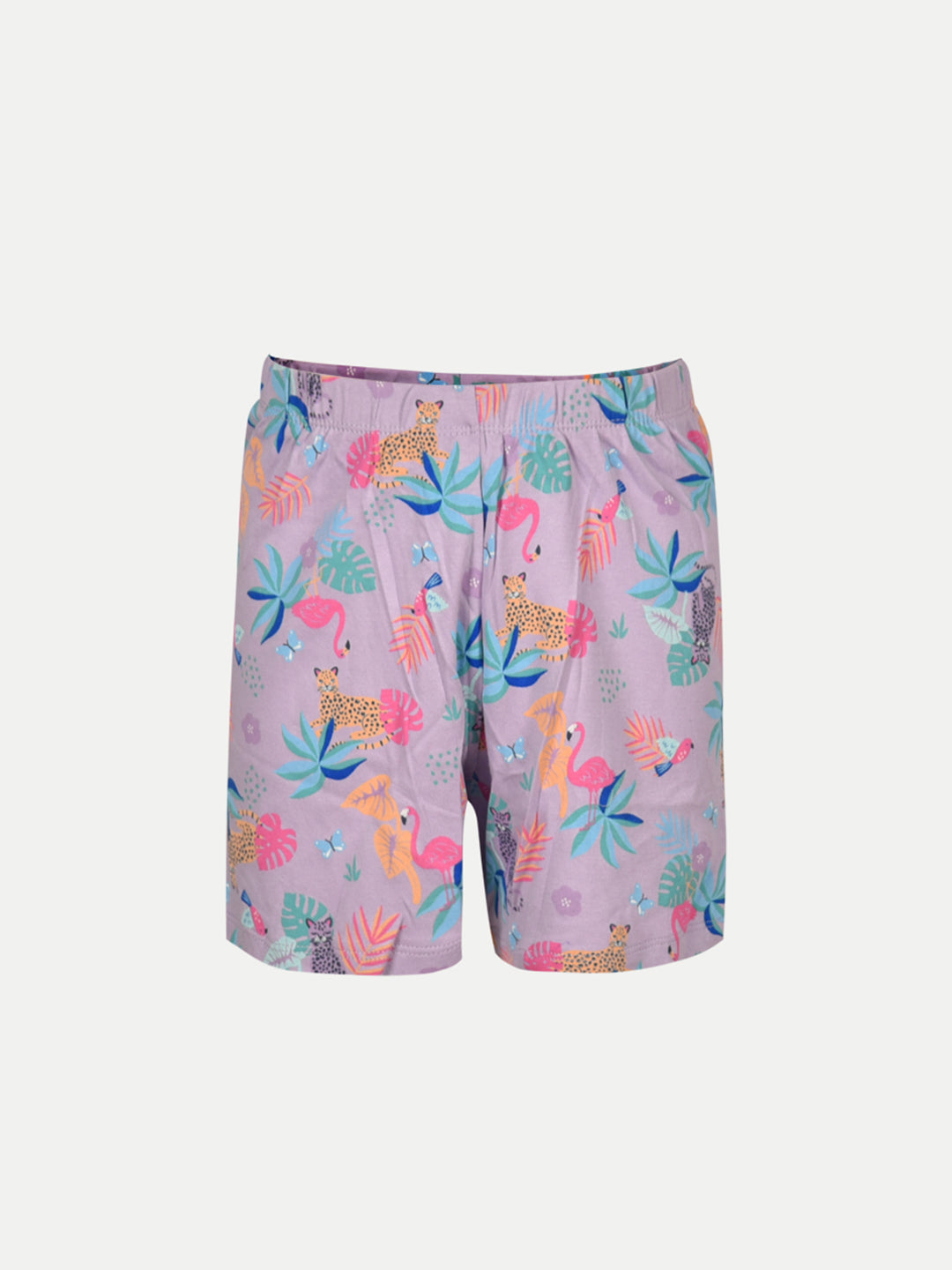 Radprix Kid Girls Purple All-over Printed Lounge Shorts