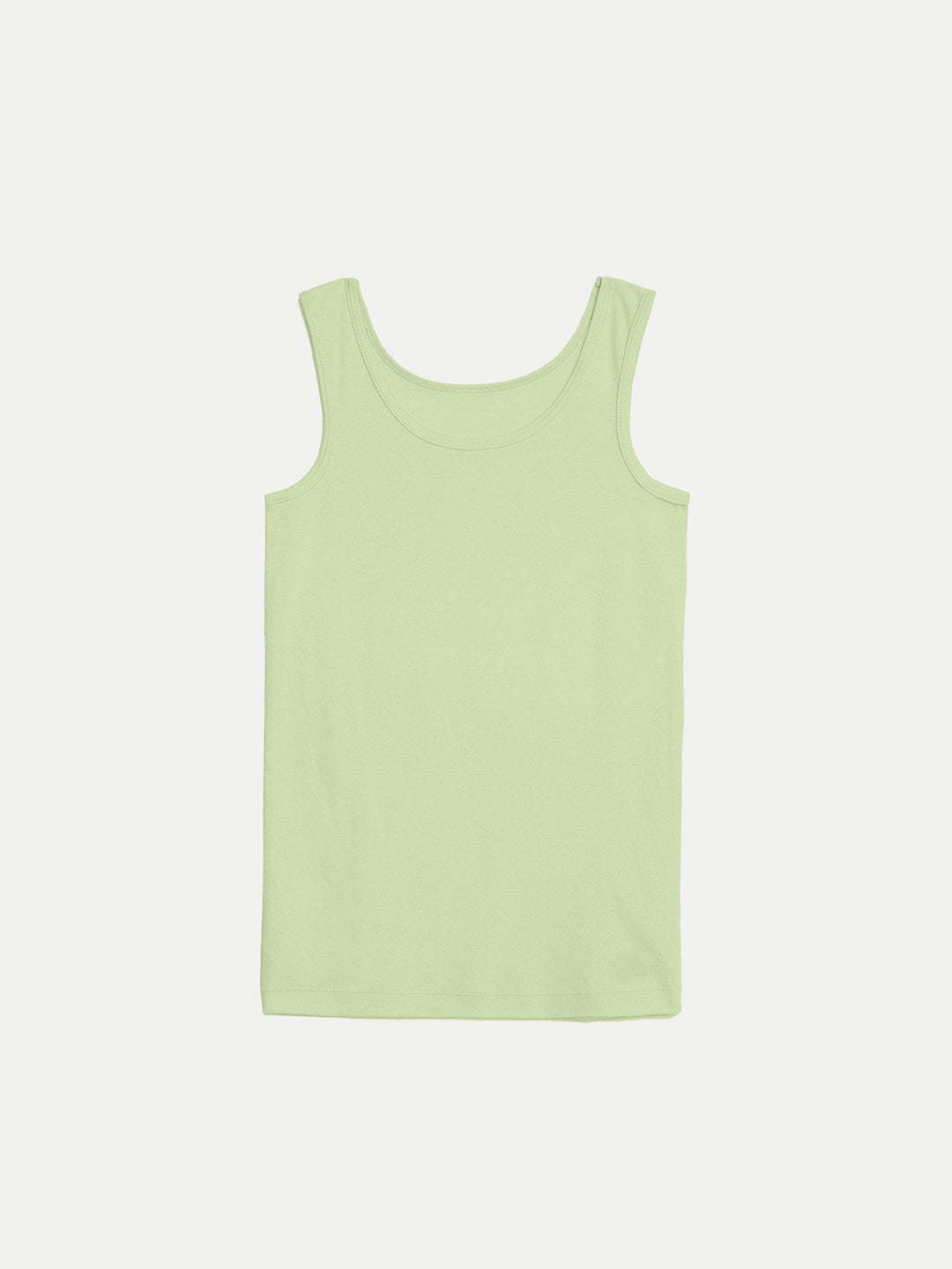 Radprix Kids Girls Light Green Solid Tanktop