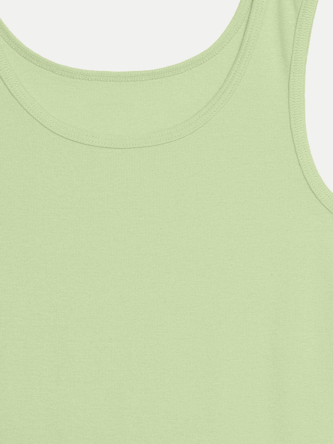 Radprix Kids Girls Light Green Solid Tanktop