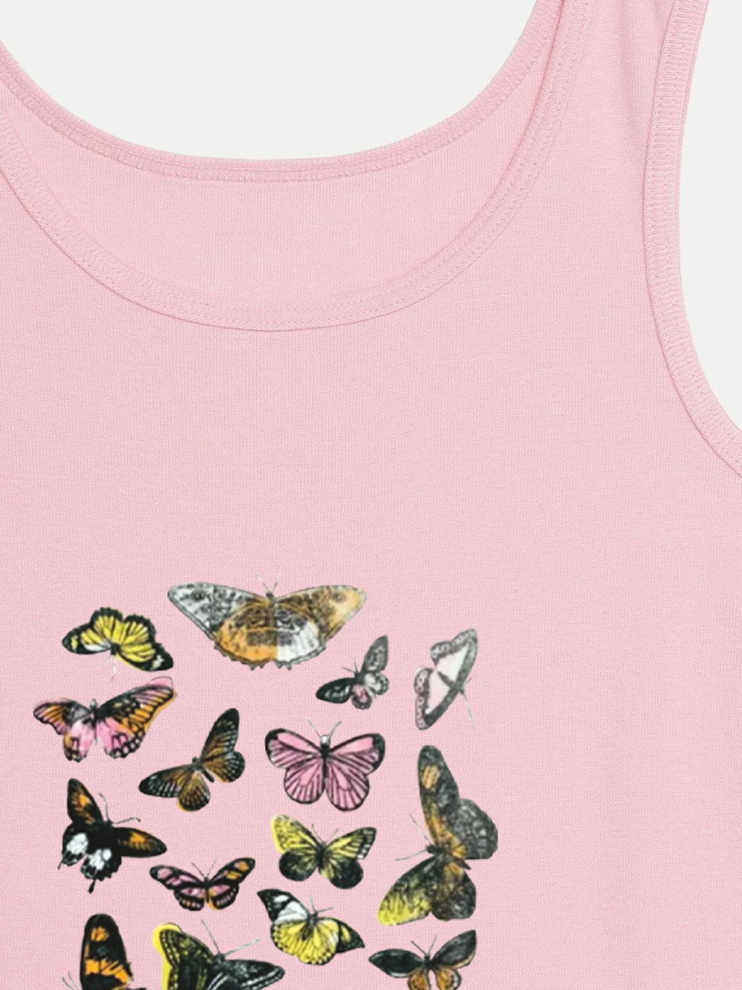 Radprix Kids Girls Pink Printed Tanktop