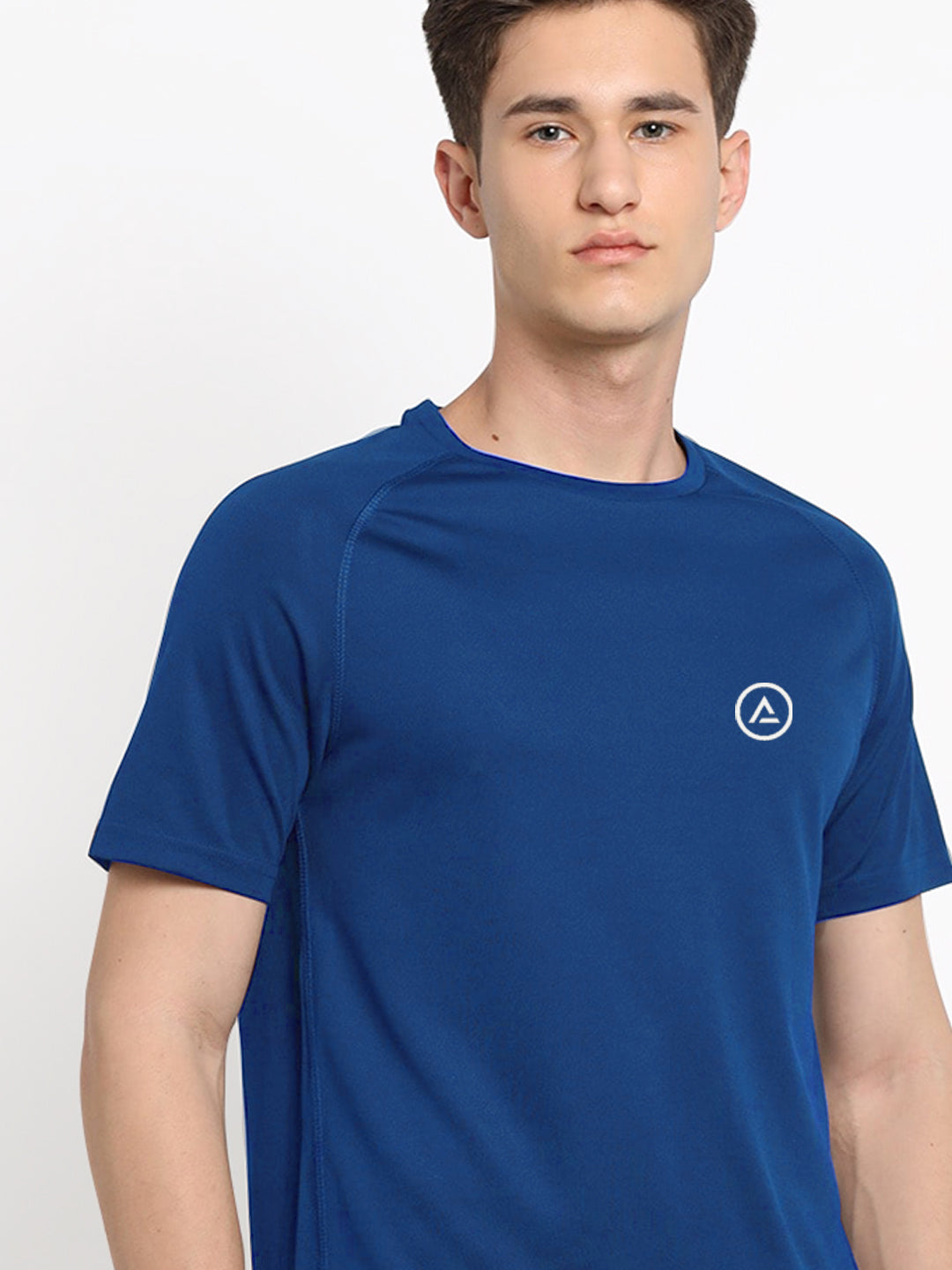 Radprix Men Blue Textured Sports T-shirt