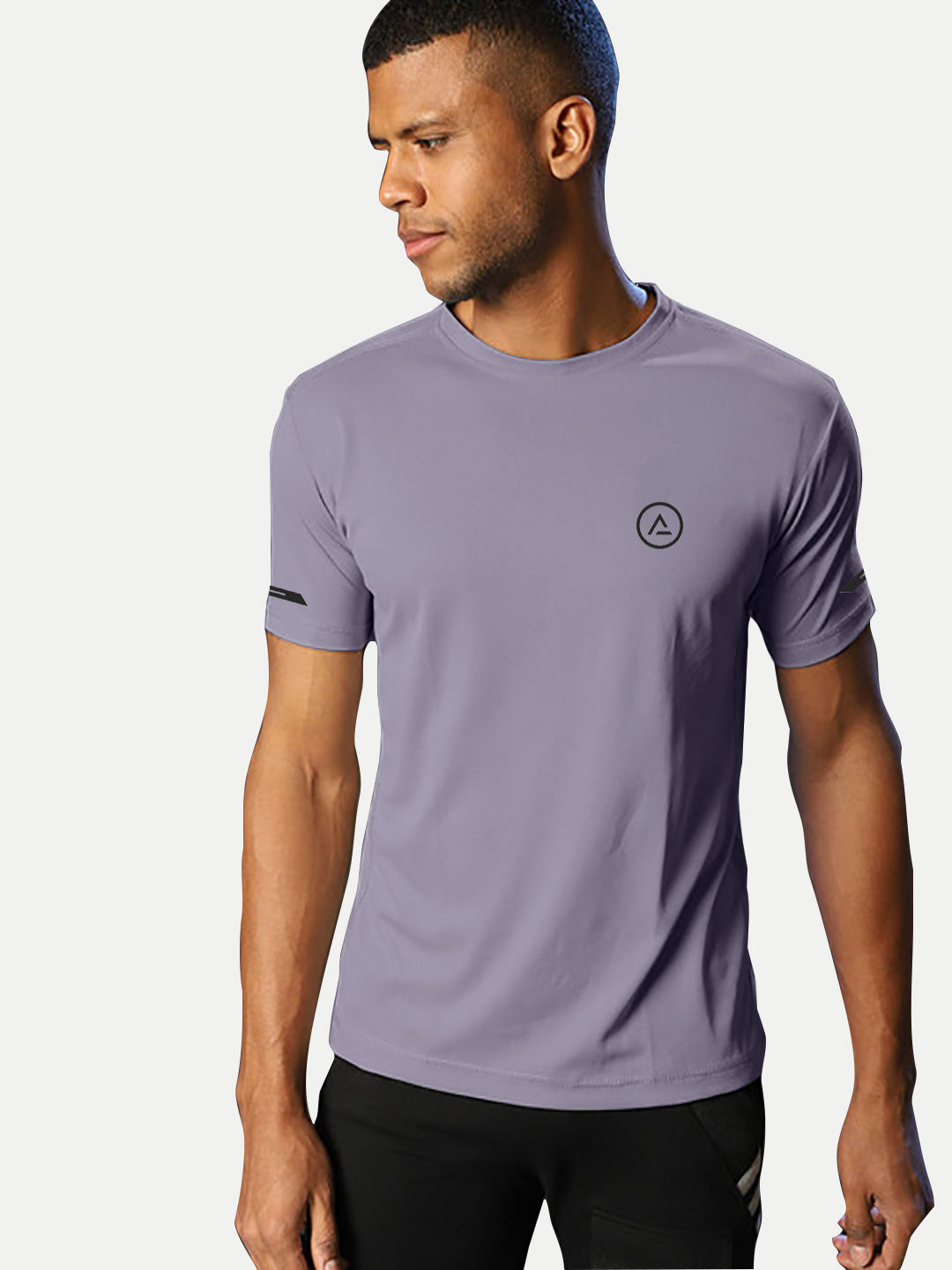 Radprix Men Lilac Regular Fit Sports T-shirt