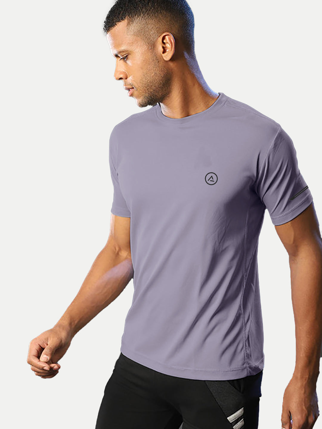 Radprix Men Lilac Regular Fit Sports T-shirt