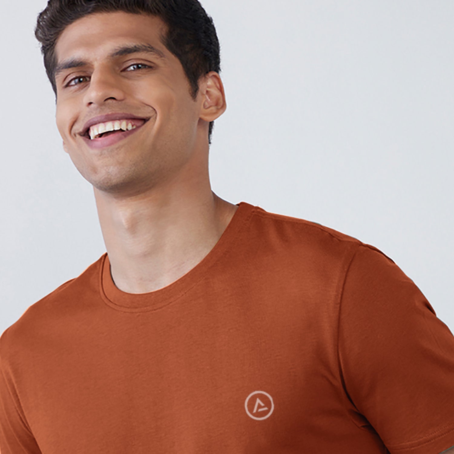 Radprix Men Rust Regular Fit Sports T-shirt