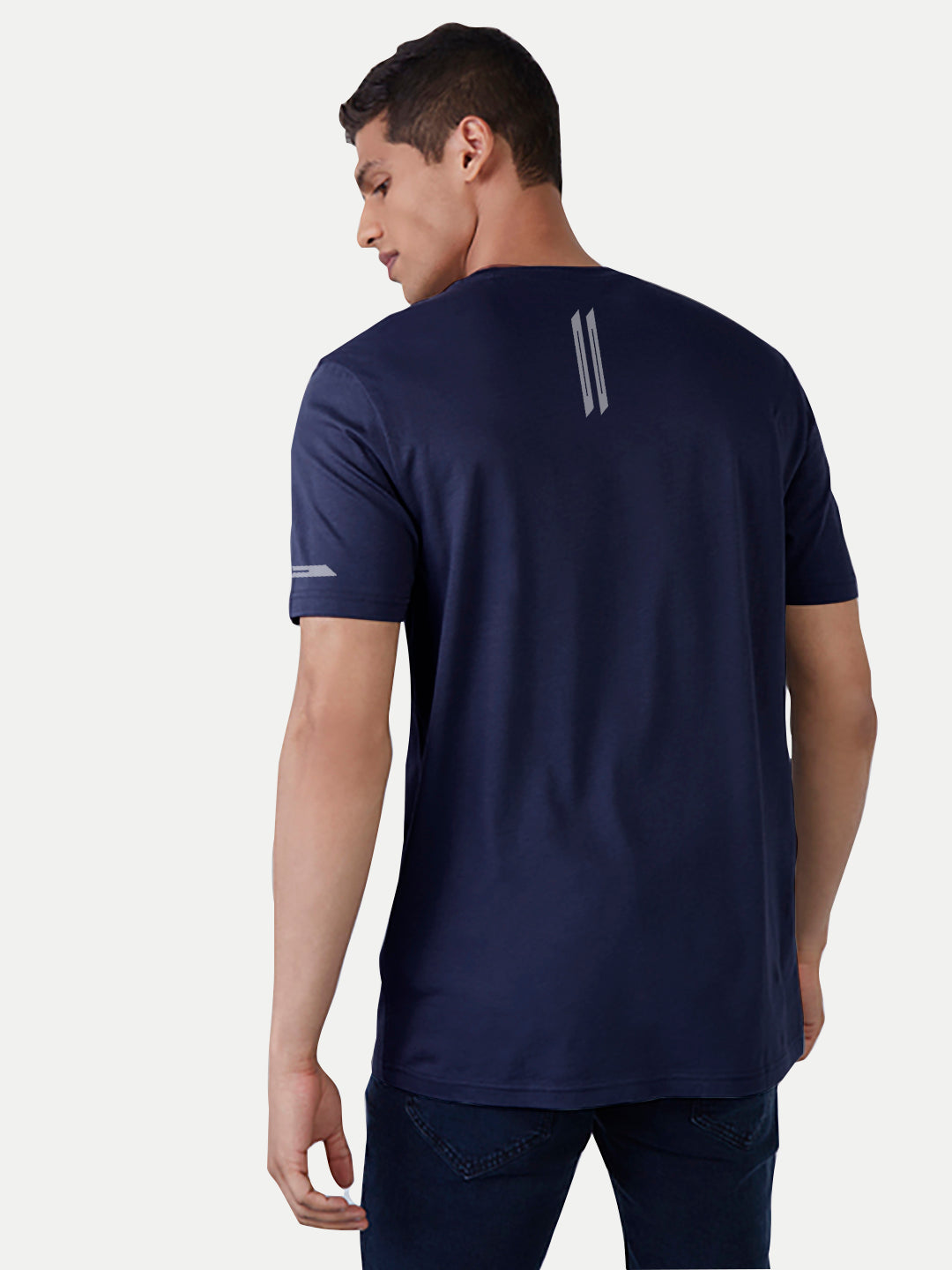 Radprix Men Navy Regular Fit Sports T-shirt