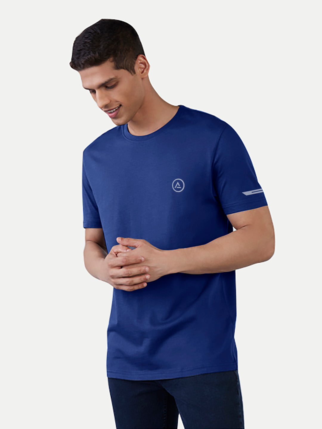 Radprix Men Blue Regular Fit Sports T-shirt