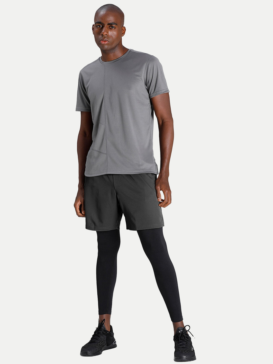 Radprix Men Solid Black Polyester Athleisure Shorts