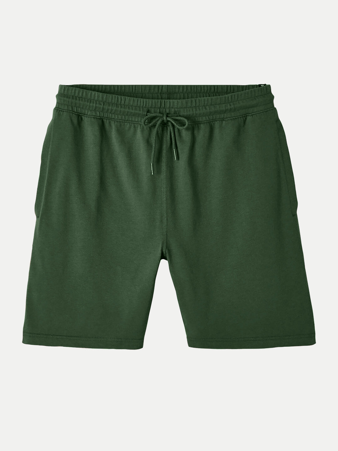 Radprix Mens Bottle Green Solid Knitted Casual Shorts 