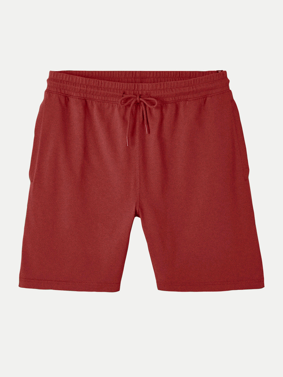 Radprix Mens Red Solid Knitted Casual Shorts 