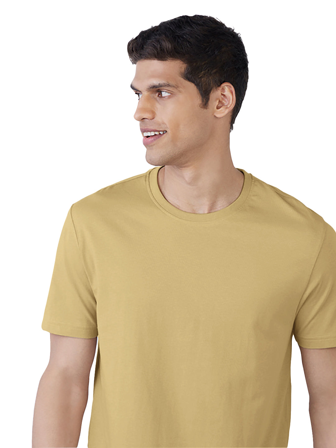 Radprix Men Basic Sand Crew Neck T Shirt