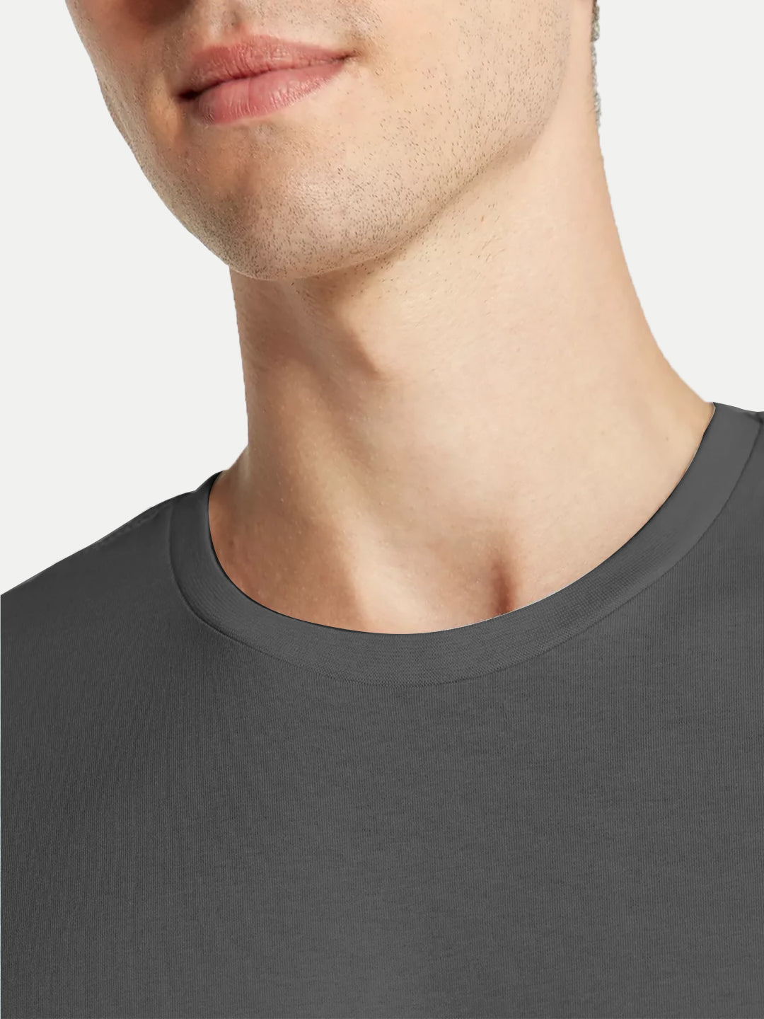 Radprix Men Dark Grey Crew neck T-shirt