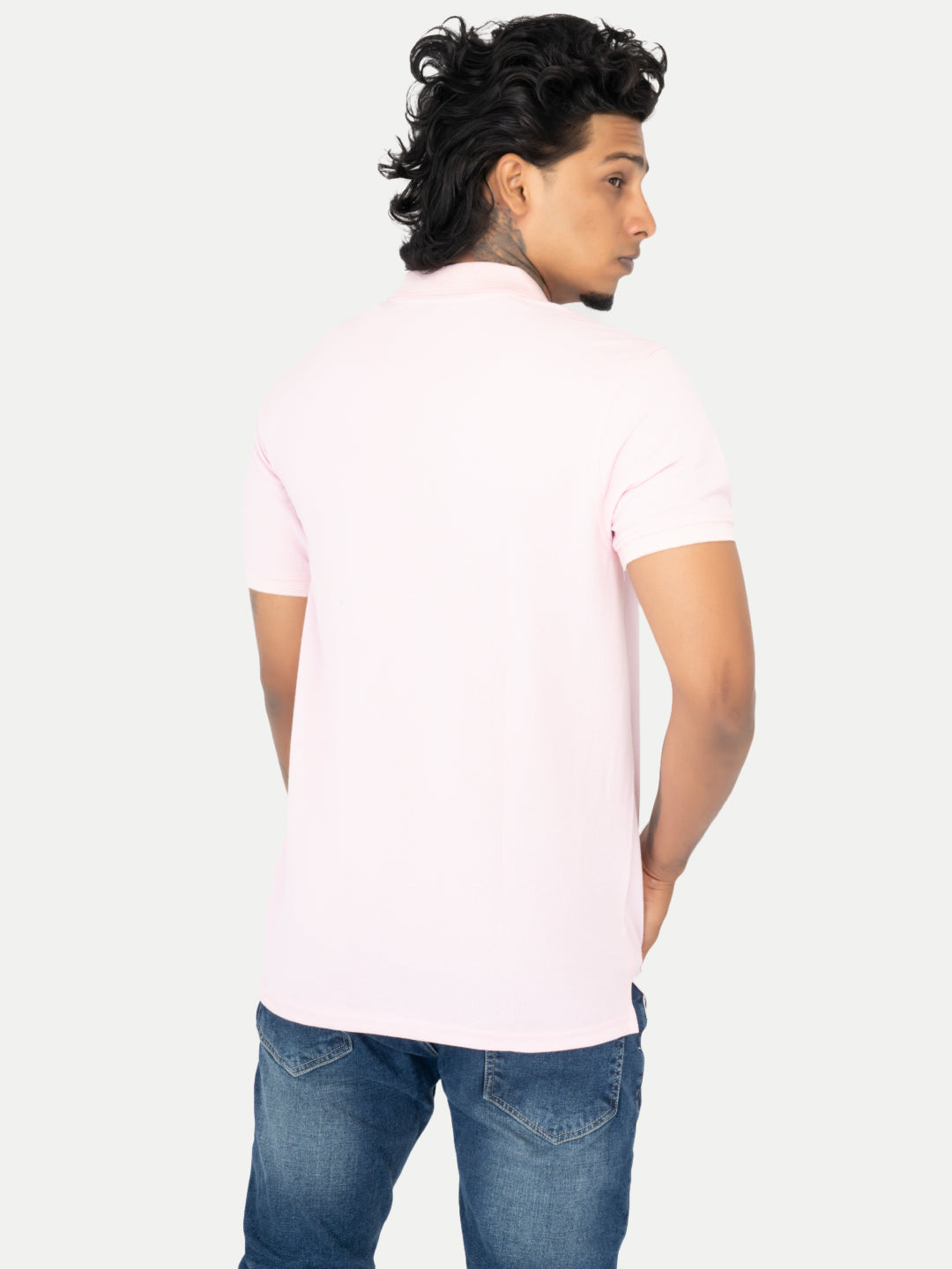 Radprix Men Pink Polo T-shirt