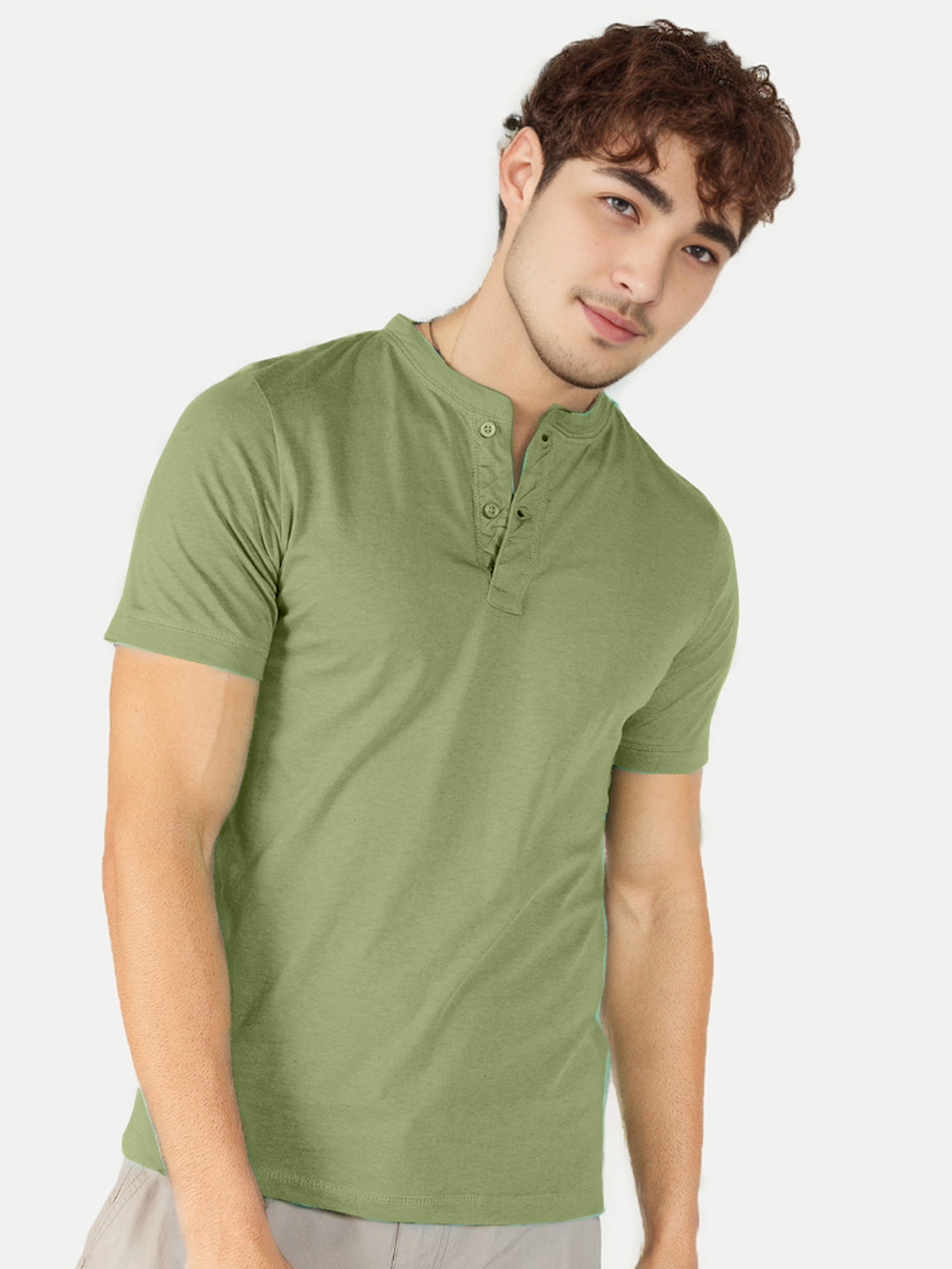 Radprix Men Pista Henley neck T-shirt