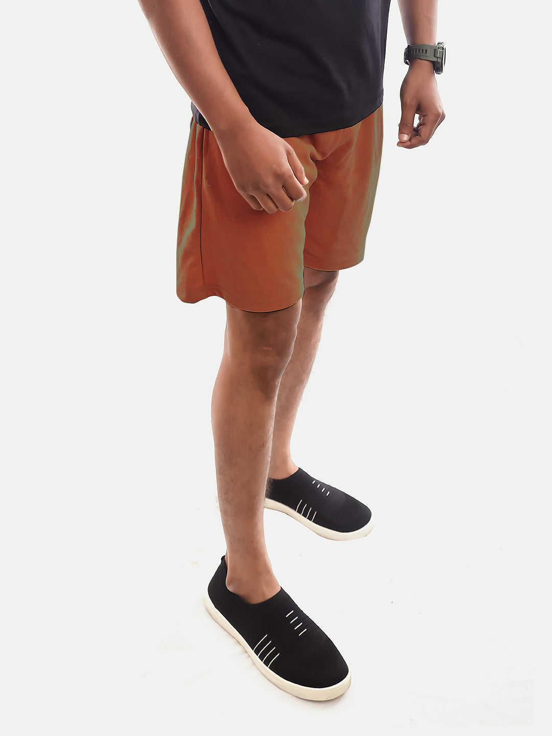 Radprix Men Brick Red Solid stylish casual shorts