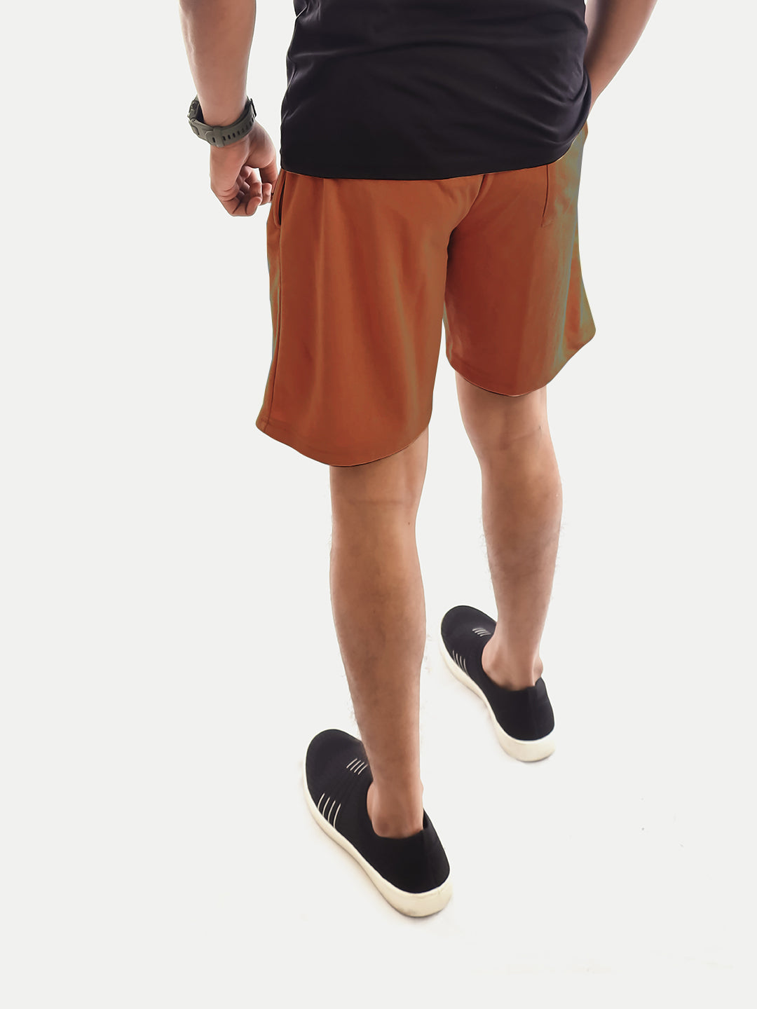 Radprix Men Brick Red Solid stylish casual shorts