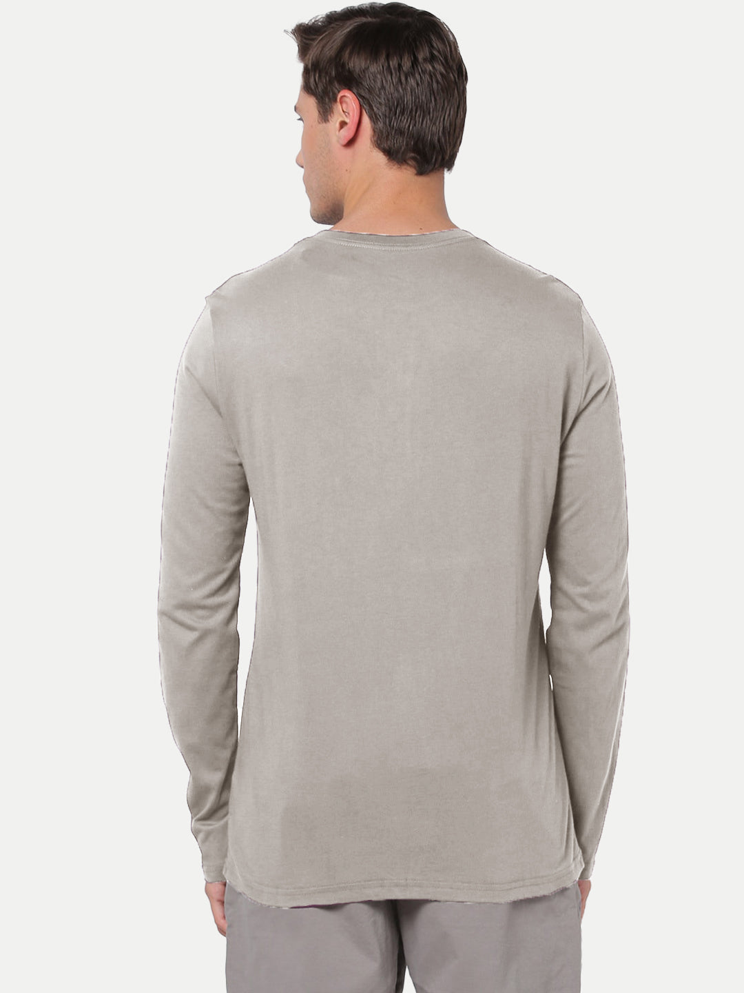 Radprix Men Cream Henley Neck T-Shirt