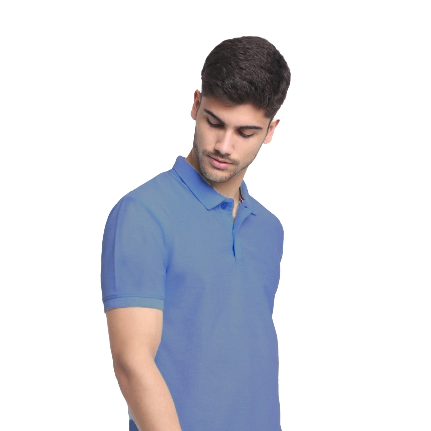 Radprix Men Solid Purple Cotton Polo T-shirts