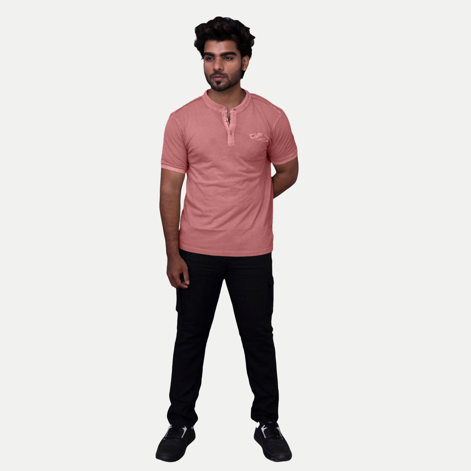 Radprix Men Solid Brown Cotton T-shirts