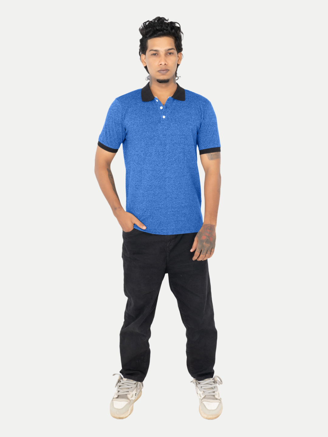 Radprix Men Blue Solid Polo