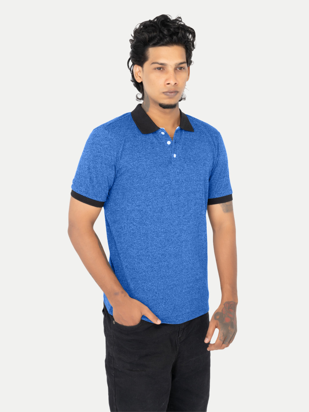 Radprix Men Blue Solid Polo