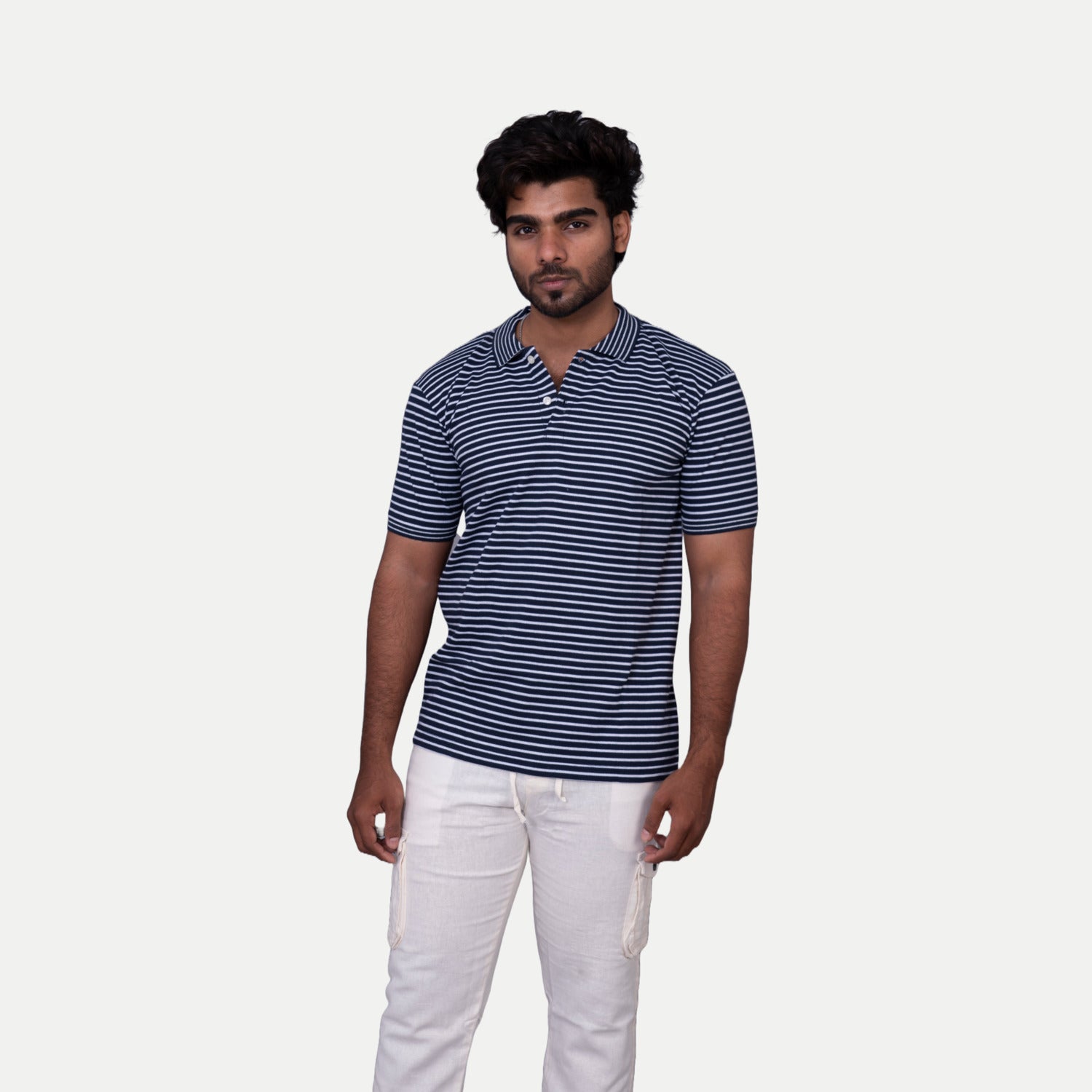 Radprix Men Navy Polo Solid T-shirt