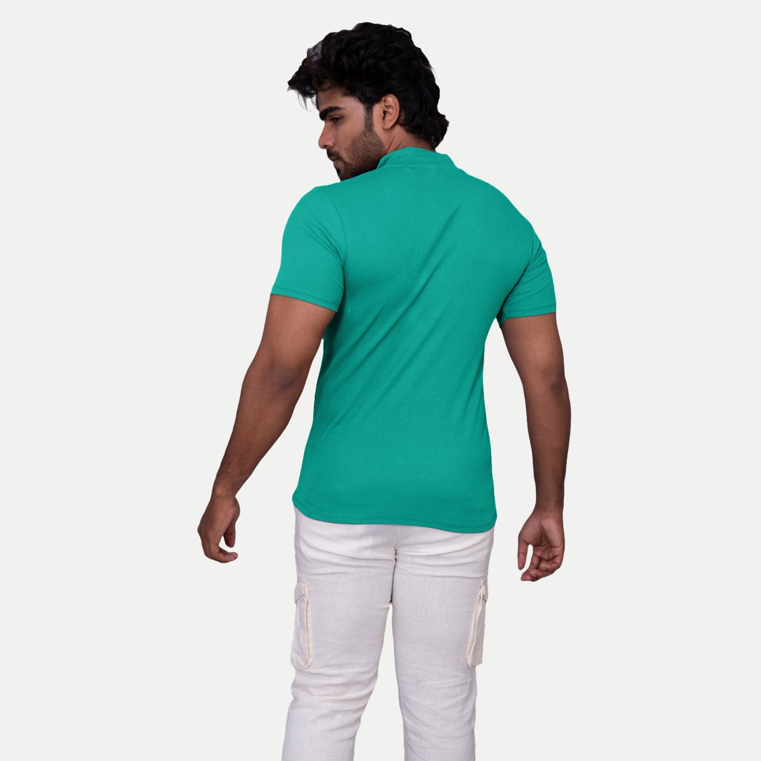 Radprix Men Sea green Zipper Tees