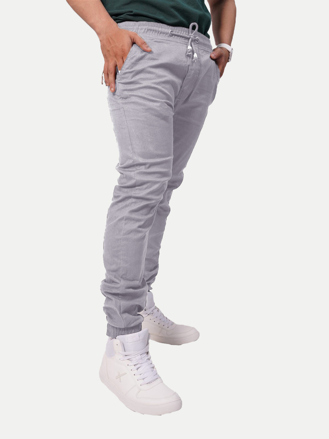 Radprix Men Light Purple Solid Elasticated Joggers