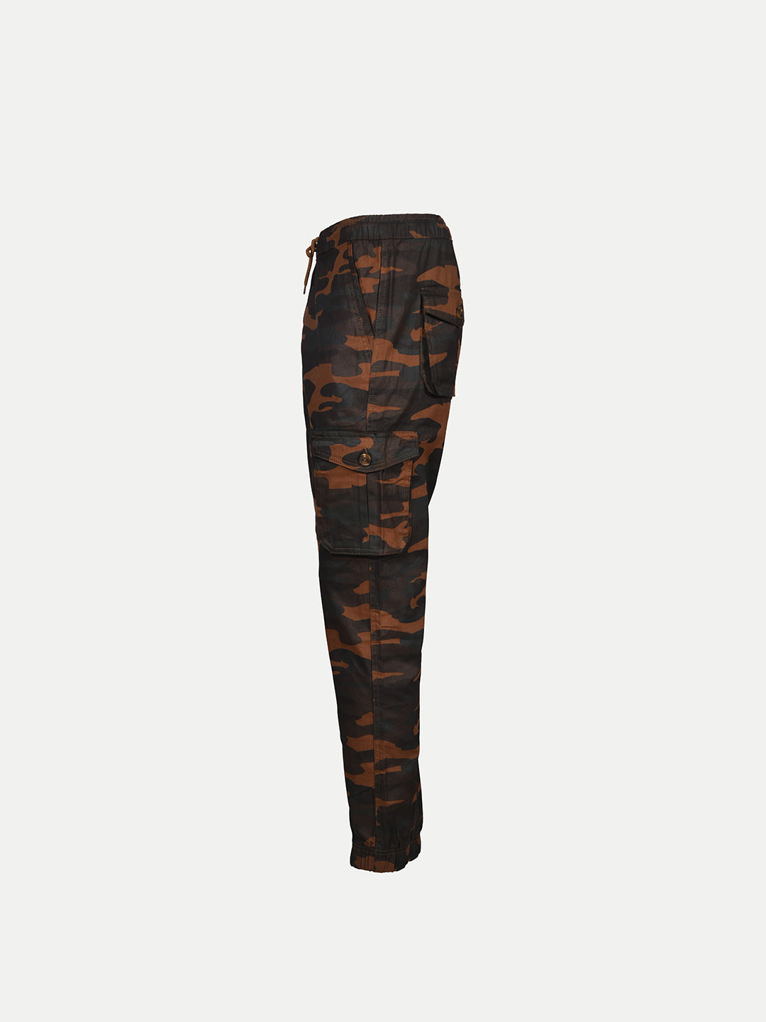 Radprix Men Brown Camo Elasticated Cotton activewear Joggers