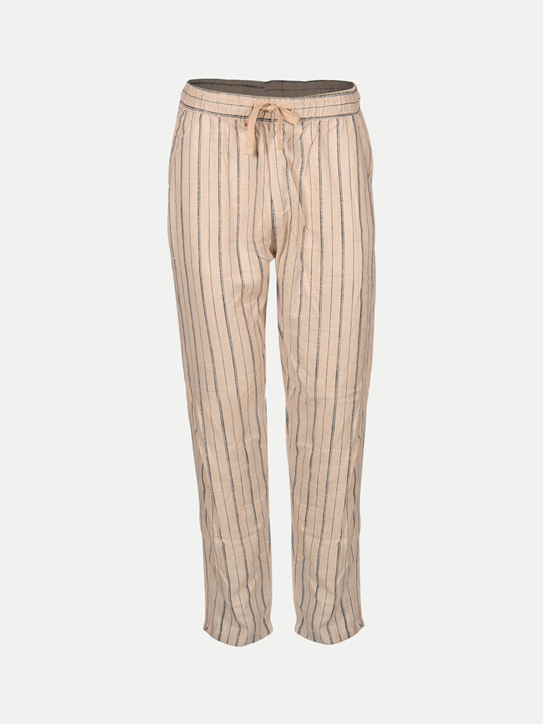 Radprix Men  Beige Striped Remi Cotton Chinos Trousers