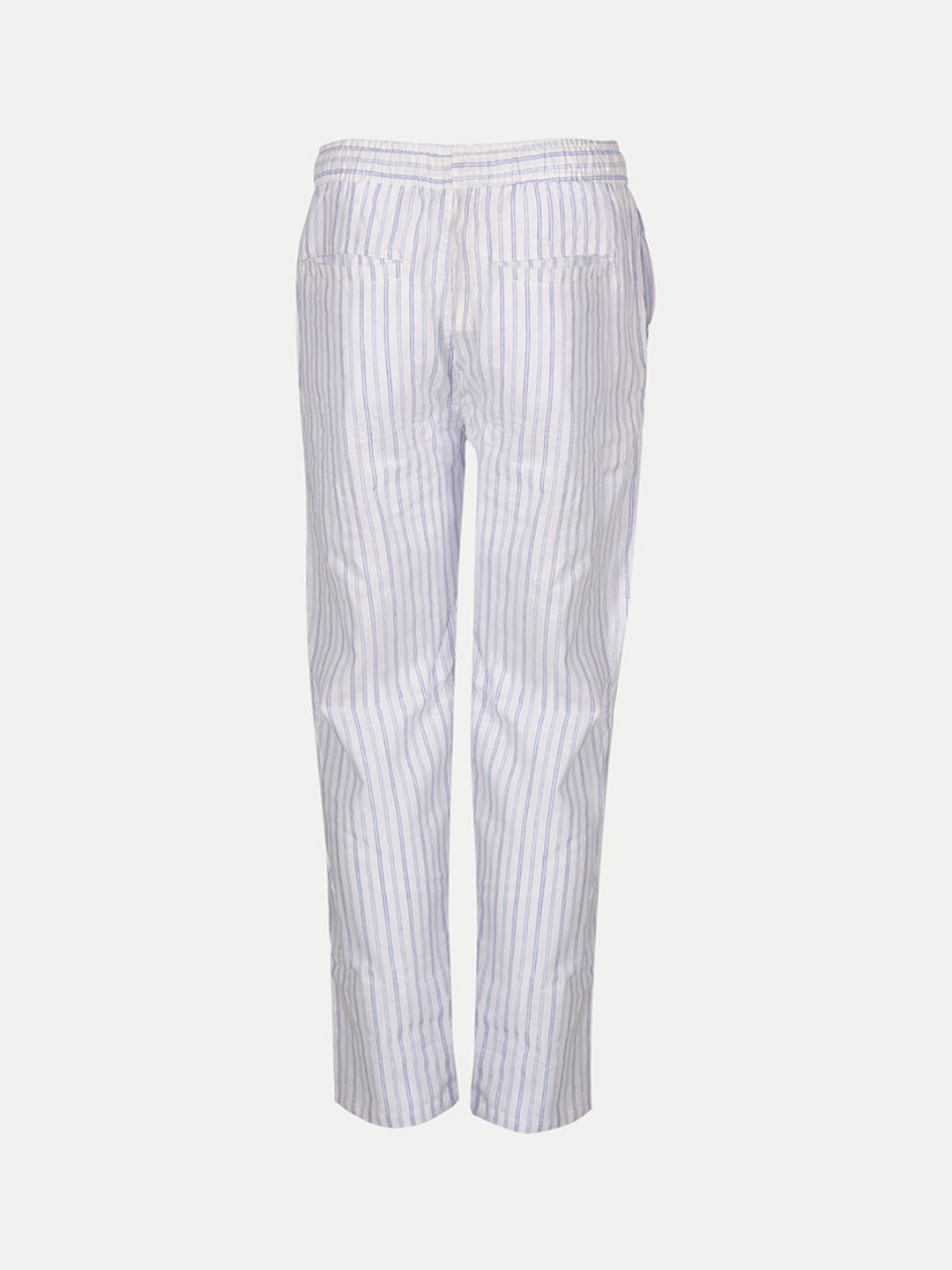 Radprix Men  White Striped Remi Cotton Chinos Trousers