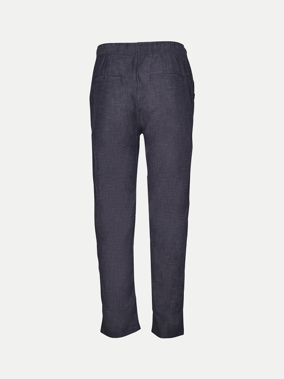 Radprix Men Dark Grey Solid Remi Cotton Chinos Trousers