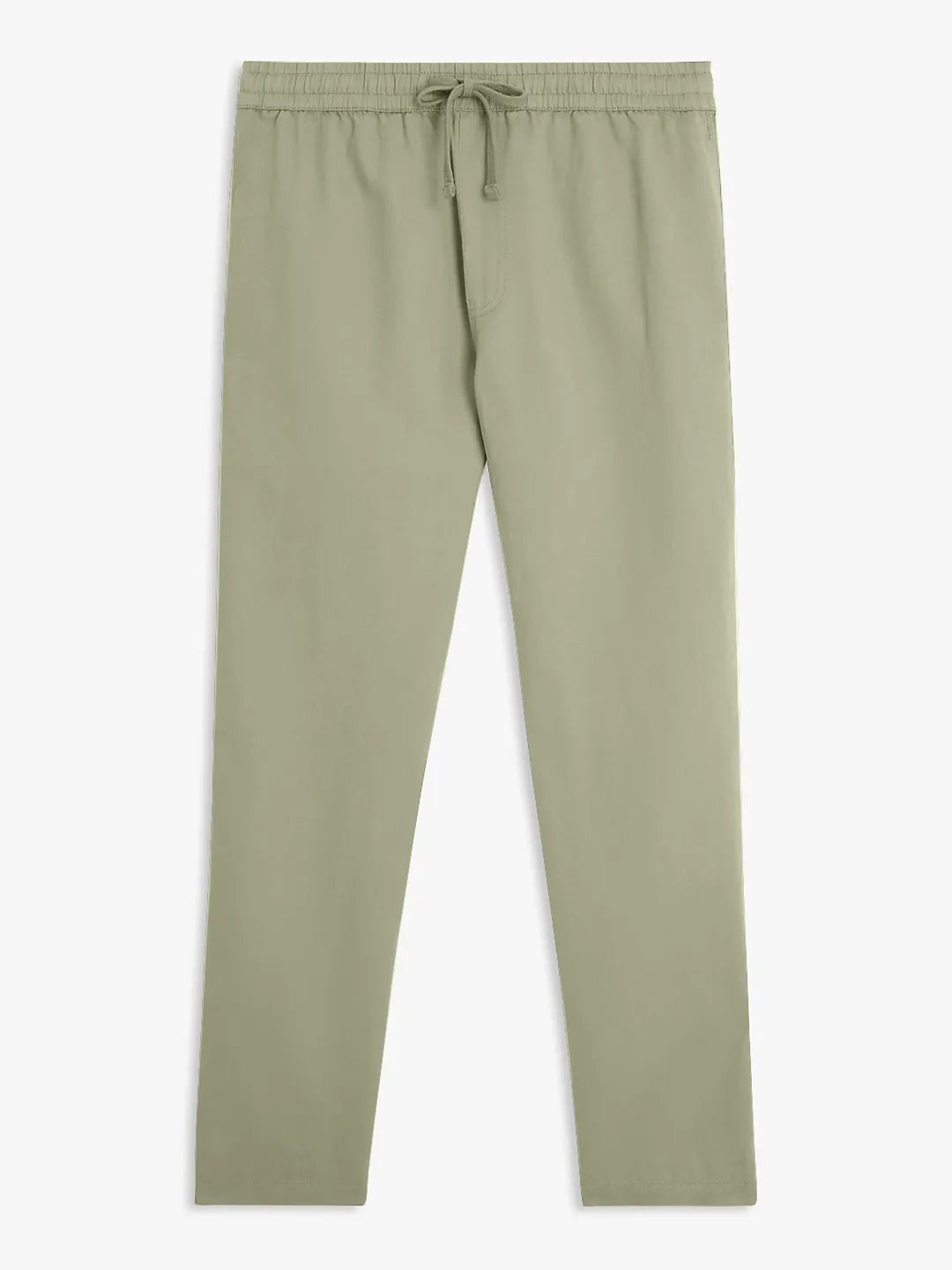 Radprix Men Light Green Solid Chinos Trousers