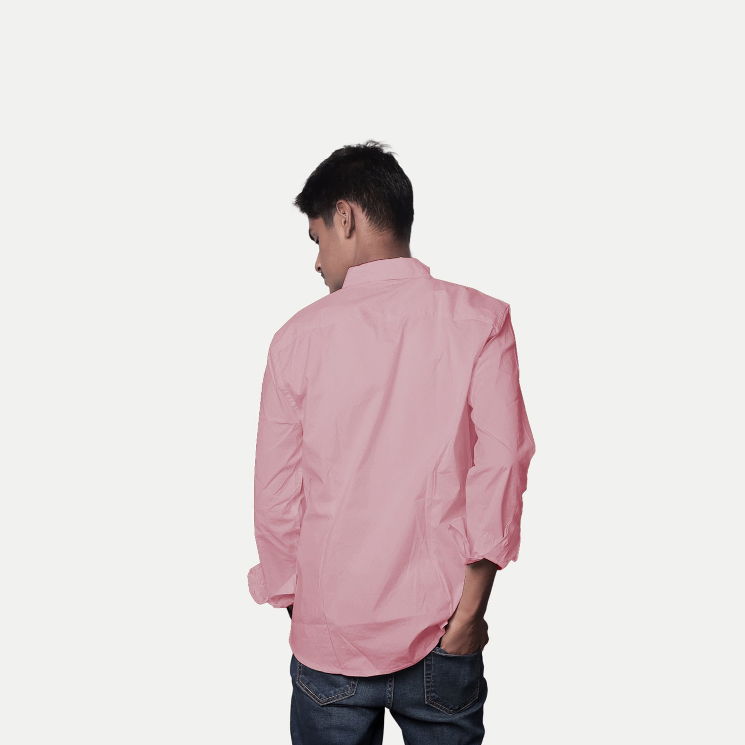 Radprix Men Solid Pink Cotton formal Full Sleeve Shirt