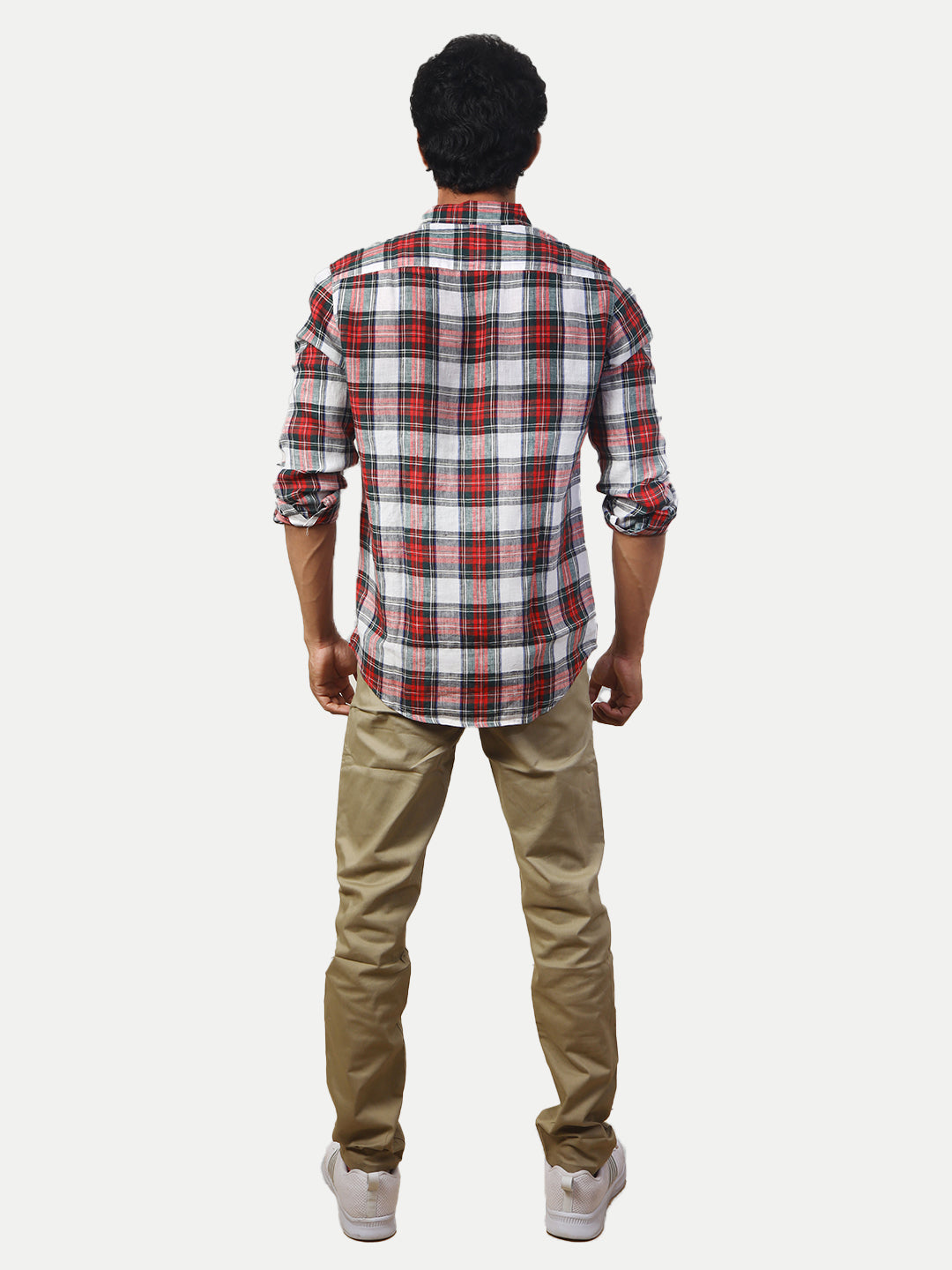 Radprix Men Red Checked Regular Fit Casual cotton Shirt