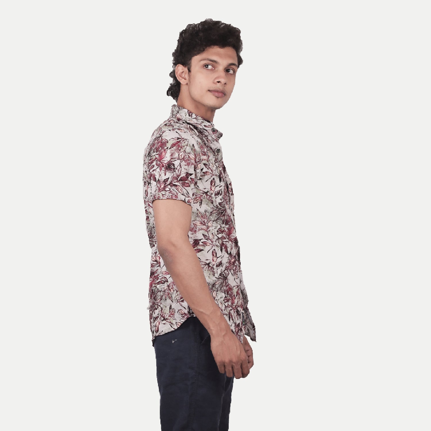 Radprix Men Casual Red Abstract printed Cotton shirt