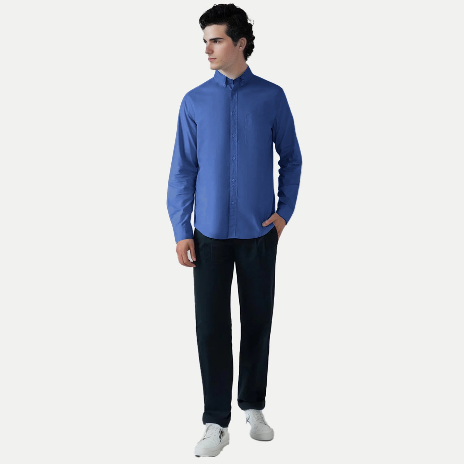 Radprix Men Blue Oxford shirt