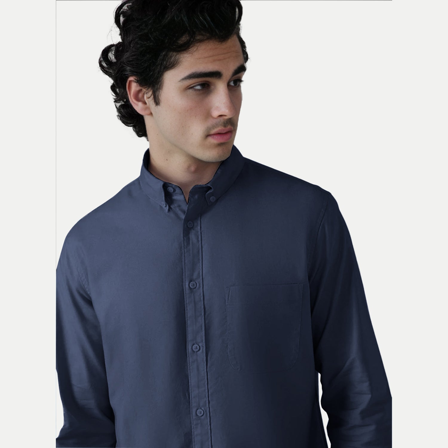 Radprix Men Dark Blue Oxford shirt