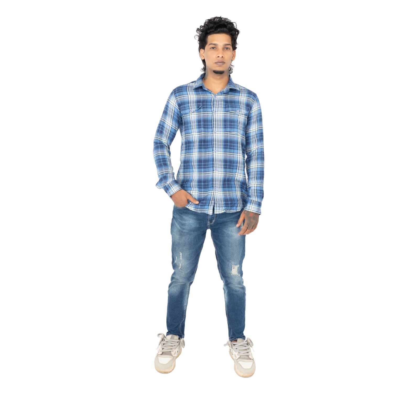 Radprix Men Red Checked Cotton Shirts