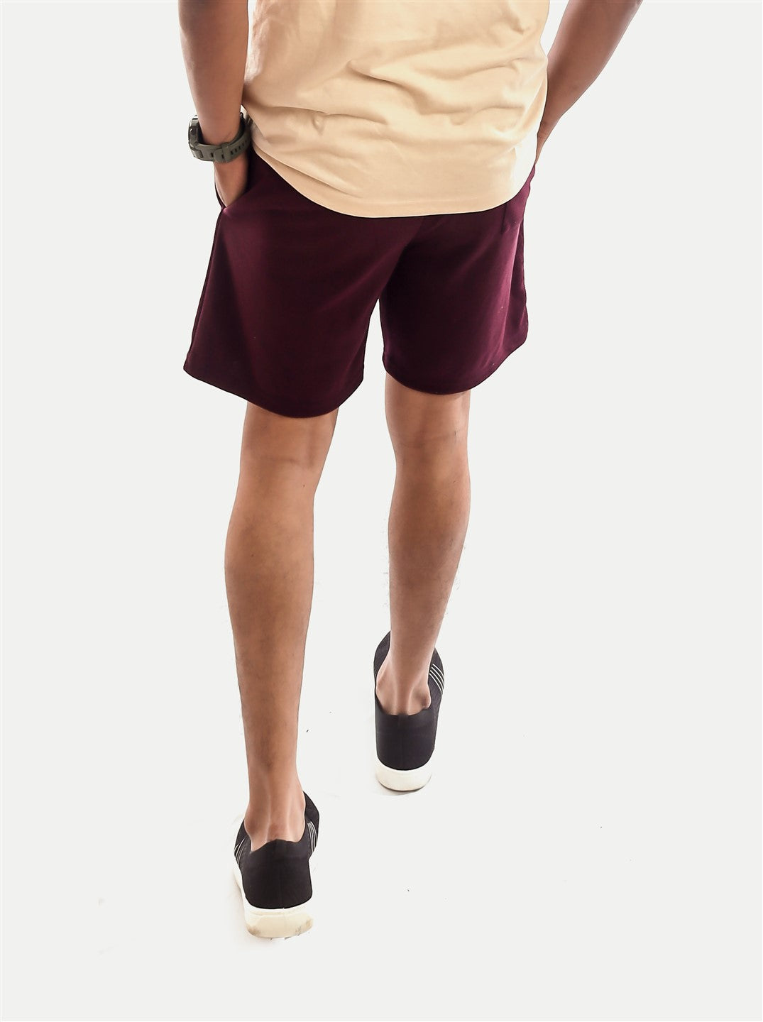 Radprix Men Maroon knitted Casual Shorts