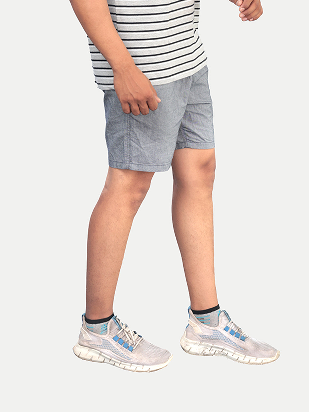 Radprix Men Solid Blue Casual Cotton Shorts