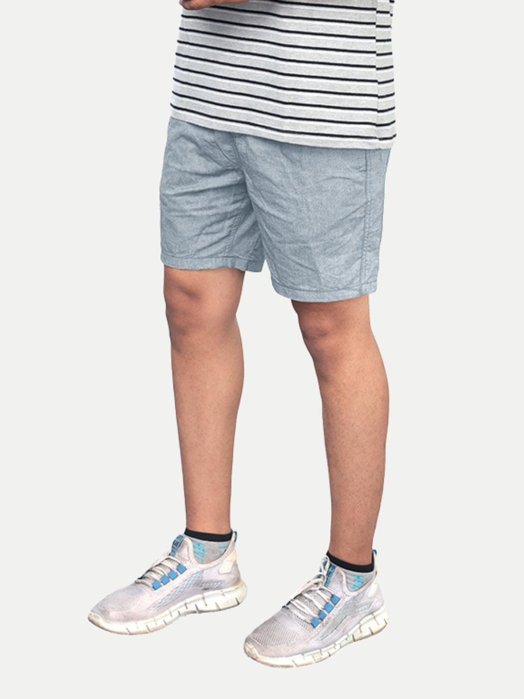 Radprix Men Solid Light Blue Casual Cotton Shorts