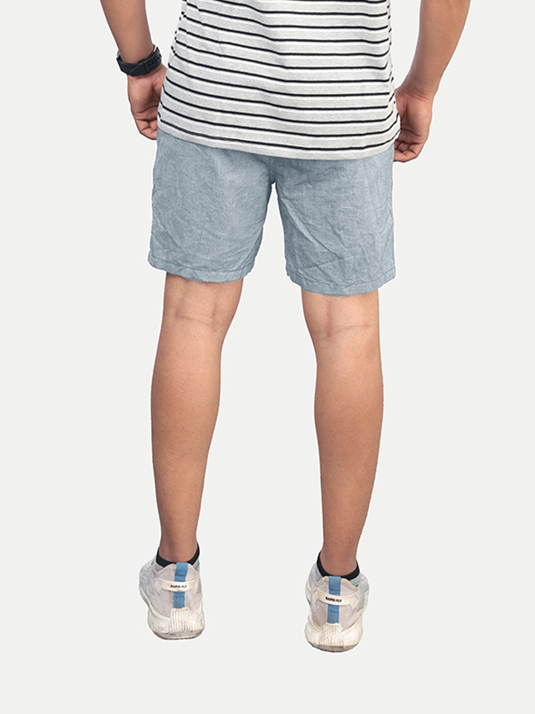 Radprix Men Solid Light Blue Casual Cotton Shorts