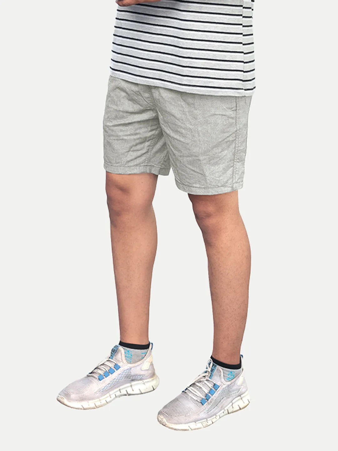 Radprix Men Solid Grey Casual Cotton Shorts