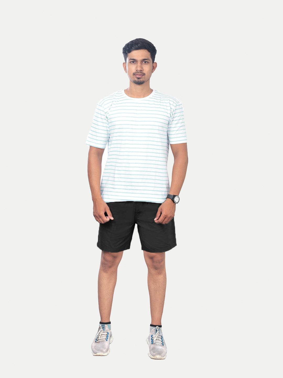 Radprix Men Solid Black Casual Cotton Shorts