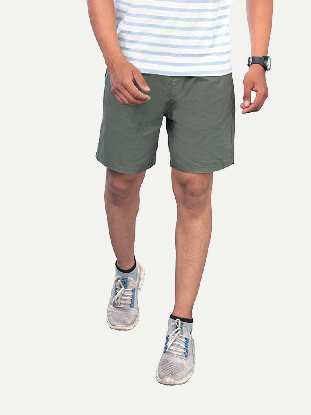 Radprix Men Solid DarkGrey Casual Cotton Shorts