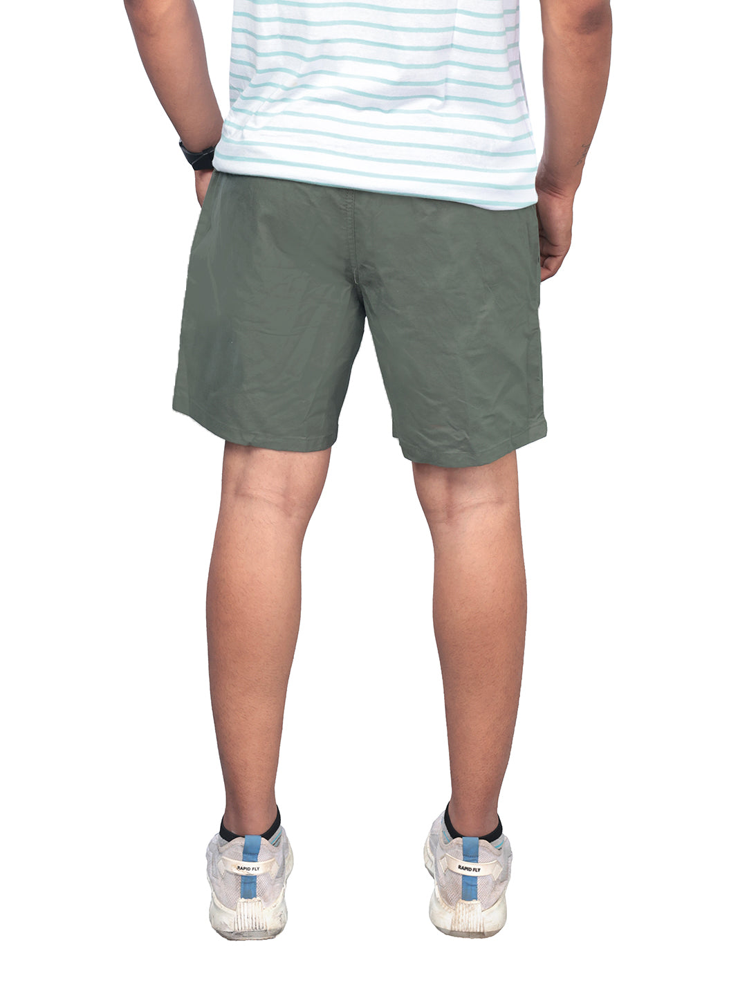 Radprix Men Solid DarkGrey Casual Cotton Shorts