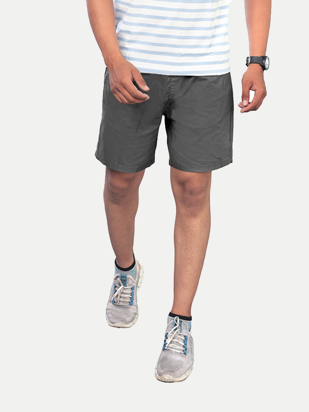 Radprix Men Solid Black Semi Casual Cotton Shorts